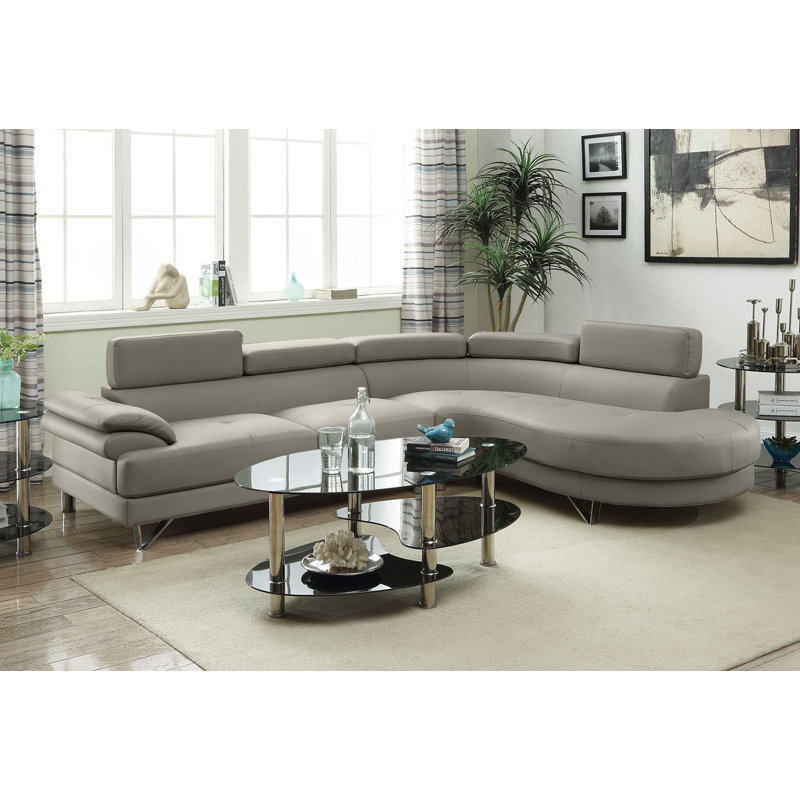 Orren Ellis Longworth 2 - Piece Faux Leather Sectional